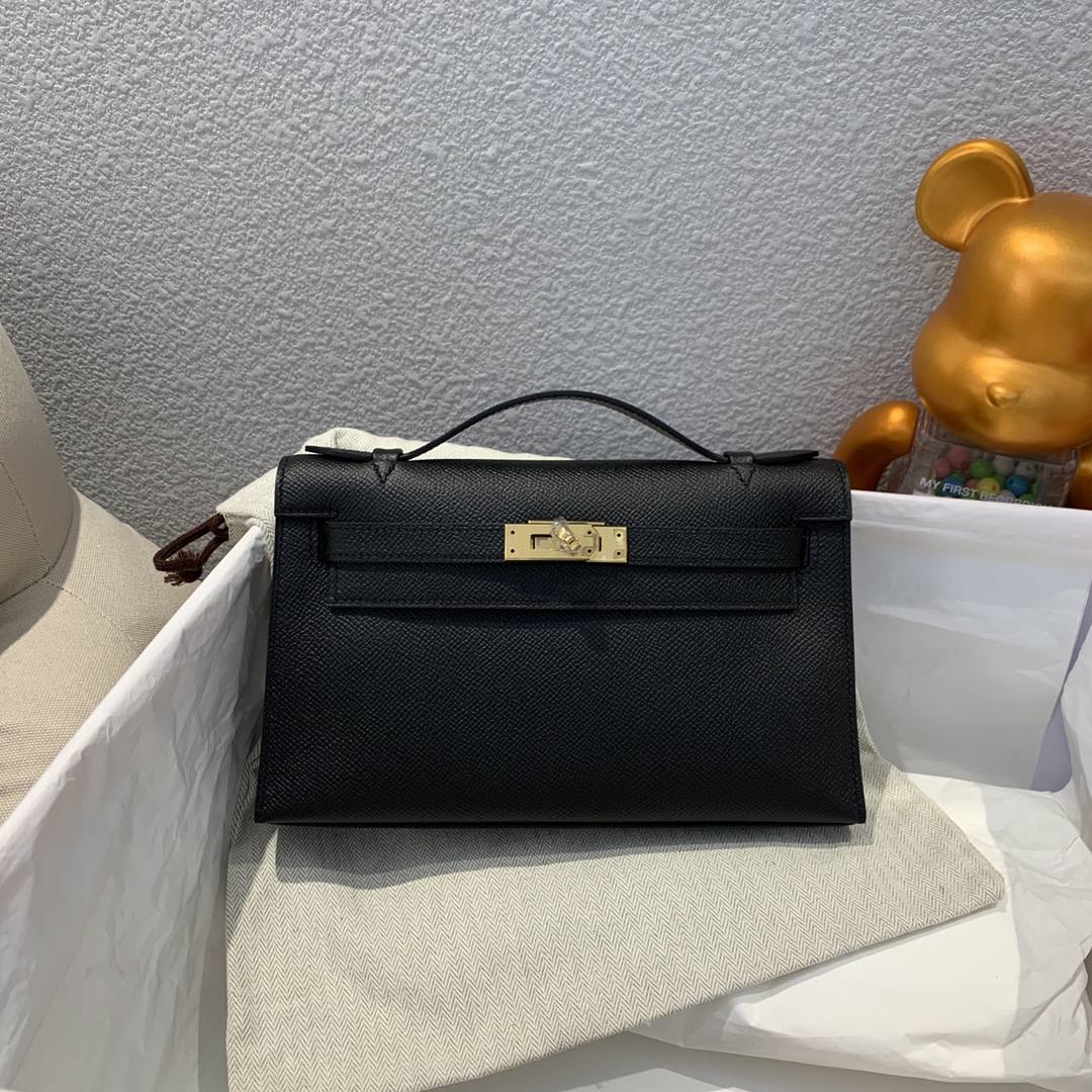 에르메스 미니 켈리백22 블랙 금장 앱송